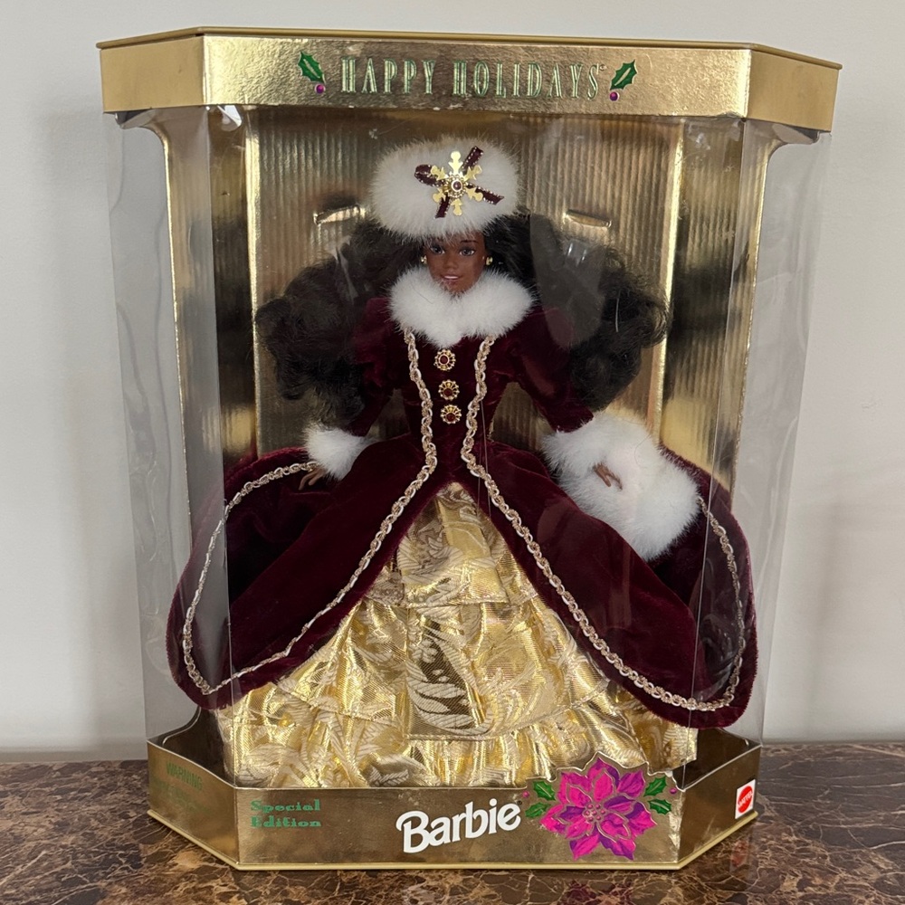 New in Box Barbie Happy Holidays Special Edition Doll 1996 Mattel Never Opened